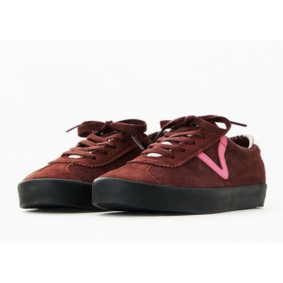 Vans Sport Low Burgundy and Pink Retro Inspired Suede Women’s Uppers Size 6.5 - Picture 2 of 7